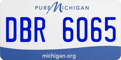 MI license plate DBR6065