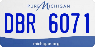MI license plate DBR6071