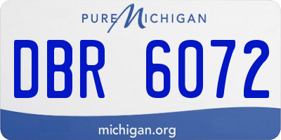 MI license plate DBR6072