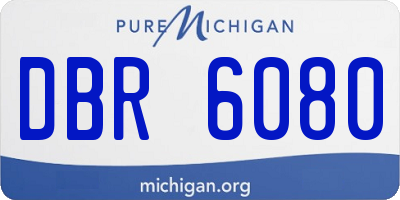 MI license plate DBR6080
