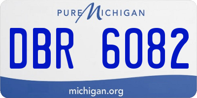 MI license plate DBR6082