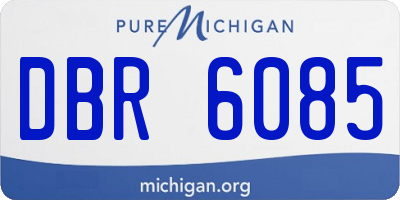 MI license plate DBR6085