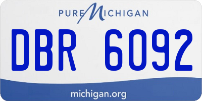 MI license plate DBR6092