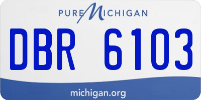 MI license plate DBR6103