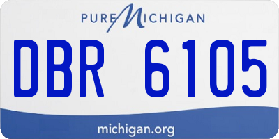 MI license plate DBR6105