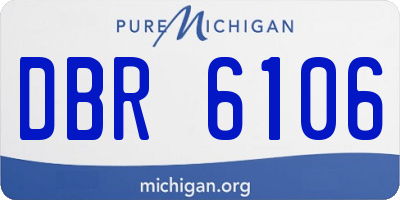 MI license plate DBR6106