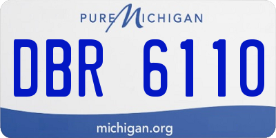 MI license plate DBR6110
