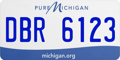 MI license plate DBR6123