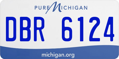 MI license plate DBR6124