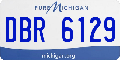 MI license plate DBR6129