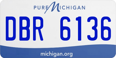 MI license plate DBR6136