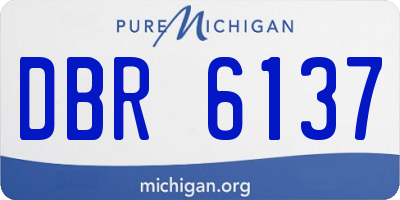 MI license plate DBR6137