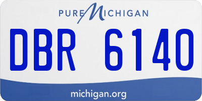MI license plate DBR6140