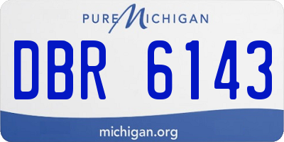 MI license plate DBR6143