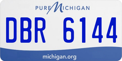 MI license plate DBR6144
