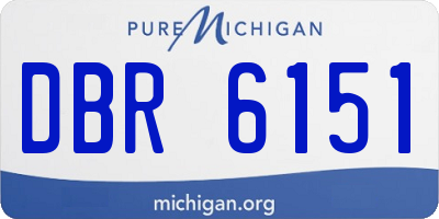 MI license plate DBR6151