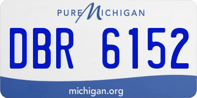 MI license plate DBR6152