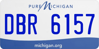 MI license plate DBR6157