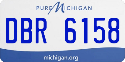 MI license plate DBR6158