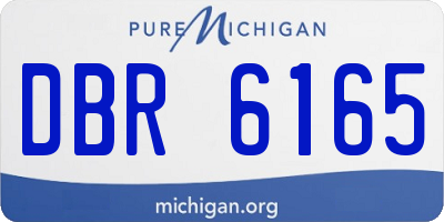 MI license plate DBR6165