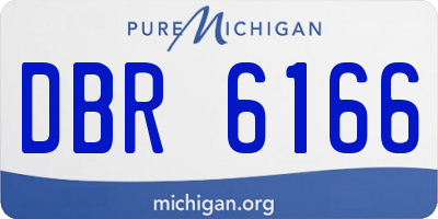 MI license plate DBR6166