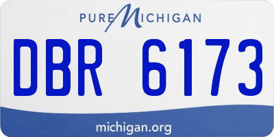 MI license plate DBR6173