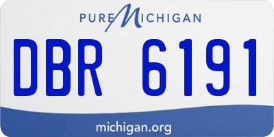 MI license plate DBR6191