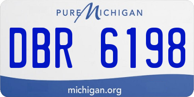 MI license plate DBR6198