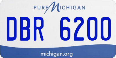 MI license plate DBR6200