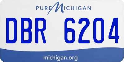 MI license plate DBR6204