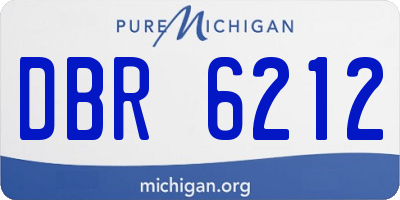 MI license plate DBR6212