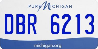 MI license plate DBR6213