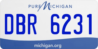 MI license plate DBR6231