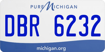 MI license plate DBR6232
