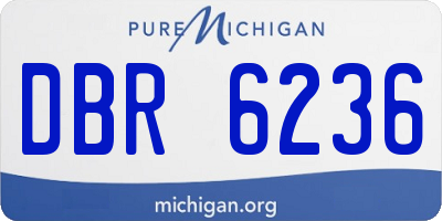 MI license plate DBR6236