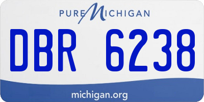 MI license plate DBR6238