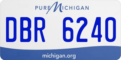 MI license plate DBR6240