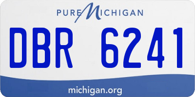 MI license plate DBR6241