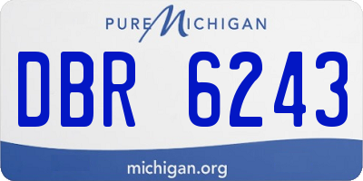 MI license plate DBR6243