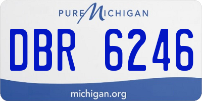 MI license plate DBR6246