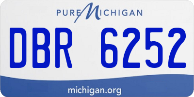 MI license plate DBR6252