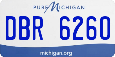 MI license plate DBR6260