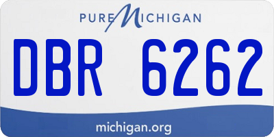 MI license plate DBR6262