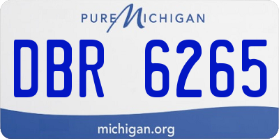 MI license plate DBR6265