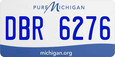 MI license plate DBR6276