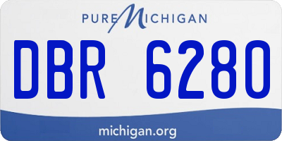 MI license plate DBR6280