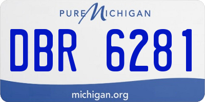 MI license plate DBR6281