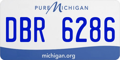 MI license plate DBR6286