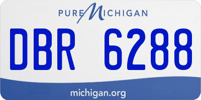 MI license plate DBR6288