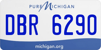 MI license plate DBR6290